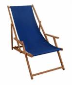 Erst-Holz Chaise Longue de Jardin Bleue, chilienne,