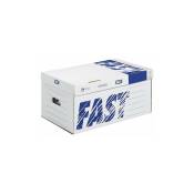 Fast - Caisse archive kraft blanc - Lot de 10
