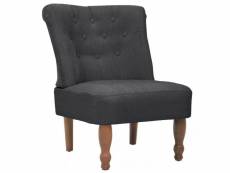 Fauteuil chaise siège lounge design club sofa salon française tissu gris helloshop26 1102025par3