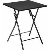 Five Simply Smart - Table pliante 2p 60x60cm en pvc acier noir-l60xp60xh76cm - noir