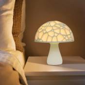 Fortuneville - 15 cm Champignon Lampe Lampe De Table En Verre Style Vintage Veilleuse 16 Couleurs Réglable led Petite Veilleuse pour Chambre Table De