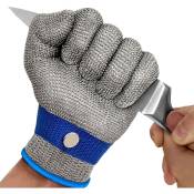 Groofoo - Gants Anti Coupure gants Protection Haute Performance Niveau 5 Gant Cuisine Anti Coupure Gants de Travail pour Découpe de Viande,Filet de