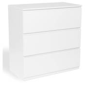 Idmarket - Commode 3 tiroirs tomi 78 cm bois blanc