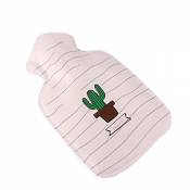 Jolie mini bouillotte Ruiio pour enfants et étudiants - Pour tenir les mains au chaud l'hiver, vert cactus, 17*11cm