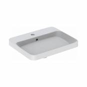 Keramag VariForm lavabo à encastrer rectangulaire, 550x450mm, avec trou pour robinet, avec trop-plein, Coloris: Blanc - 500.741.01.2