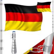 Kesser - Mât de drapeau télescopique aluminium 6.30m