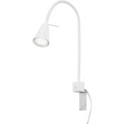 Lampe de lit led Briloner leuchten tuso, 5 w, 400 lm, IP20, blanc, métal, incl., 1x GU10, applique Bras flexible, 40,3 x 21,7 cm