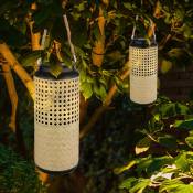 Lampe solaire de jardin en bambou lampes solaires lanterne