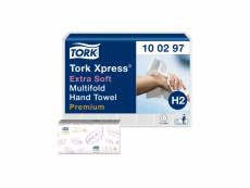 Lot de 21 paquets essuie-mains tork xpress doux - interfoliés - premium - 34 cm - 100297 100297