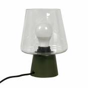 Meubletmoi - Lampe de chevet vintage métal vert H21cm