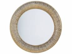 Miroir doré de forme ronde ø 80 cm channay 96619