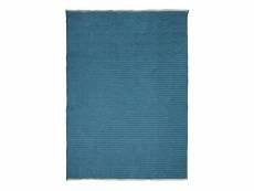 Modern tapisserie - tapis réversible bleu pétrole 160x230
