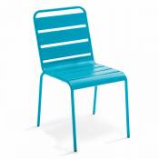 Oviala - Chaise en métal bleu - Palavas - Bleu