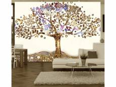 Papier peint - arbre doré - 300 x 210 cm
