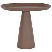 Pegane - Table d'appoint ovale en aluminium coloris