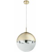 Plafonnier design luminaire salon clair éclairage boule de verre lampe suspendue or Globo 15857