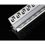 Profilé Aluminium encastré d'angle pour Ruban led Couvercle - Blanc