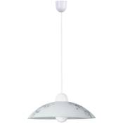 Rabalux - blanc pendentif lumière en verre plastique Bloomy / noir Ø30cm h: 90 cm