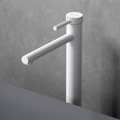 Robinet pour lavabo et vasque mitigeur blanc mat Sogood robinet salle de bain 30,5cm WAO-7601-H