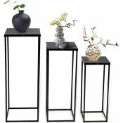 Senderpick - Lot de 3 vases noirs pour mariage, table