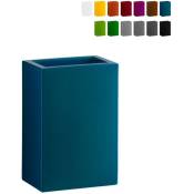 Slide - Pot de fleurs rectangulaire design moderne Base Pot 40 cm Couleur: Bleu