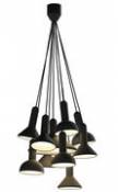 Suspension Torch Light / ensemble de 10 suspensions - Established & Sons noir en plastique