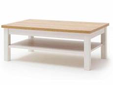 Table basse avec rangements en bois coloris blanc /