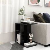 Table d'appoint idéale pour le salon avec compartiments ouverts différentes couleurs Couleur : Noir