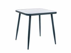 Table de jardin carrée en aluminium l75 - coquelicot