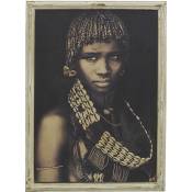 Tableau portrait femme africaine - Noir et blanc -