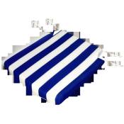 Teplas - Chaise coussin Siège monobloc 40X40X3Cm Textile Blanc/Bleu 2 Pz 8426334013875