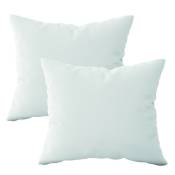 Vivezen - Lot de 2 oreillers, coussins de garnissage carrés - 40 x 40 cm - Blanc Blanc