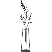Wellhome - Objet déco 'vase vertical' - 12x50 cm - Noir
