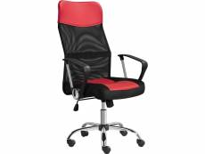 Yaheetech chaise bureau ergonomique en maille inclinable