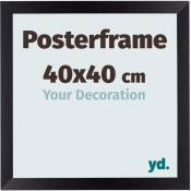 Yd. - Your Decoration - Cadre photo 40x40 cm - Cadre d'affiche en bois avec verre acrylique - antireflet - excellente qualité -Noir Mat. - Noir Mat