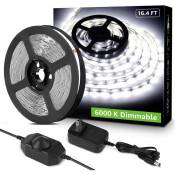 10M Ruban led Dimmable, Bande led Blanc Froid 6000K