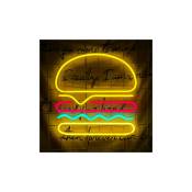 1pc Enseigne au néon, hamburger Applique murale, Décoration