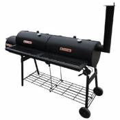 Barbecue à fumoir XL - Noir - 173 x 51 x 141 cm