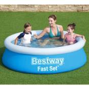 Bestway - Piscine gonflable Fast Set ronde 183x51 cm bleu