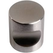 Bouton encoche inox satiné - Diamètre 15 mm - Métaux Ouvrés décorés