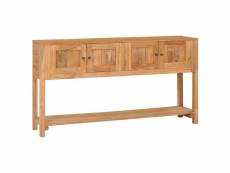 Buffet, meuble de rangement 140x30x75 cm bois de teck massif,armoire de rangement tehzhr31957