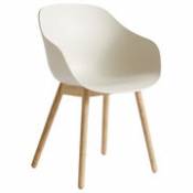 Chaise About a chair AAC 212 / Plastique & bois - Hay blanc en plastique