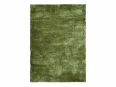 Cocoon - tapis à poils longs toucher laineux vert rouillé 160x230