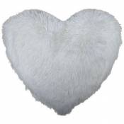 Coussin 45x45 cm SHEEP HEART coloris blanc