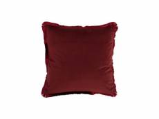 Coussin alpha carre polyester rouge - l 43 x l 42 x