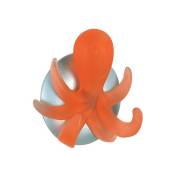 Crochet mural pour serviette octopus Orange Spirella