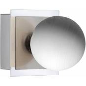 Etc-shop - Applique boule applique boule de verre lampe boule mur intérieur, boule de verre métal blanc opale essuyé, 1x led 3,8 watts 340 lumens