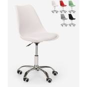 Franchi Bürosessel - Chaise de bureau design pivotant réglables en hauteur avec roues Octony Couleur: Blanc