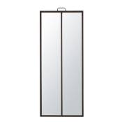 Grand miroir rectangulaire verrière en métal effet vieilli 60x155