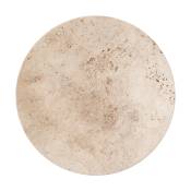 Grand plat beige en travertin brut 5 x 50 cm Collect